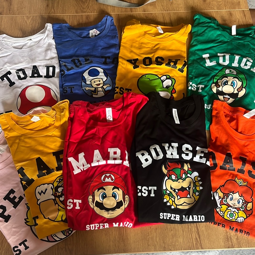 Mario Party Shirts - Set of 9